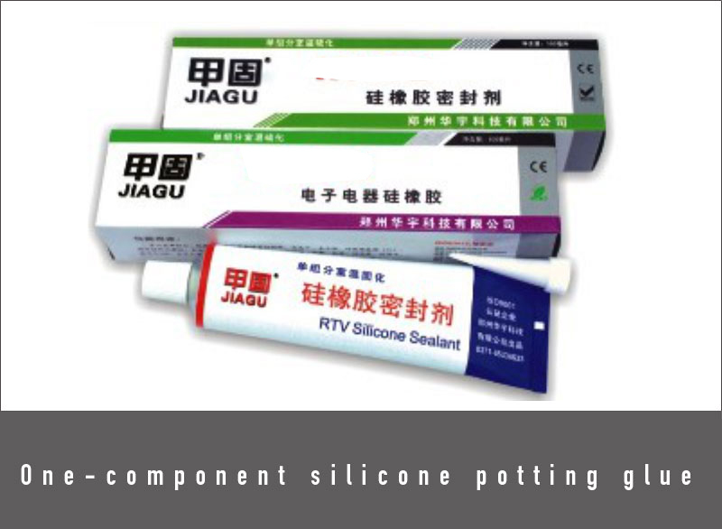 One-component silicone potting glue